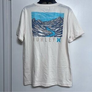 Hurley Boys Short Sleeve Smooth Jersey Knit Tagless Graphic Print Tee Size 14/16